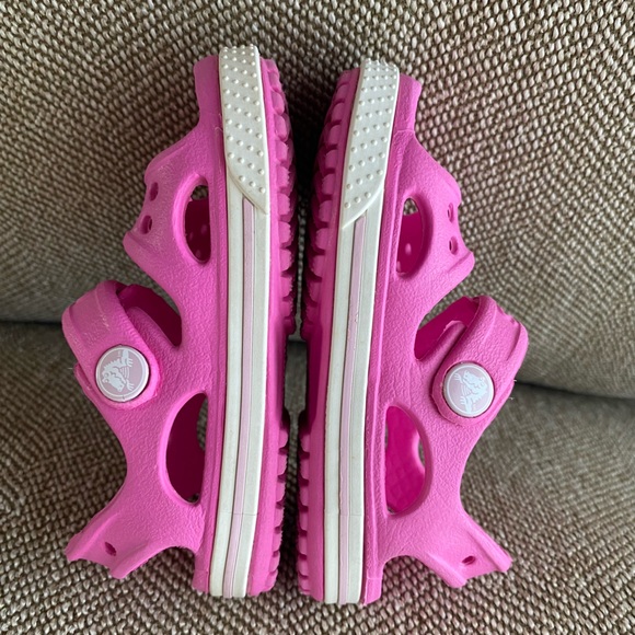 Baby Crocs Pink Velcro Strap Open Toe Sandals. Size 4. EUC. - Picture 5 of 10
